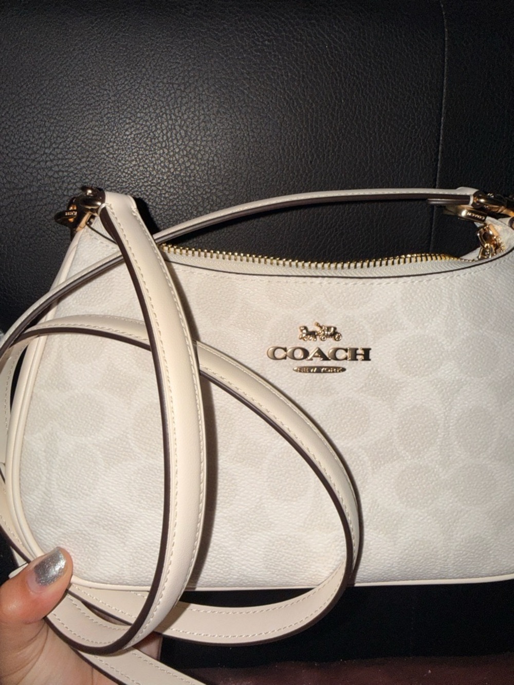 Coach Teri Shoulder Bag in Chalk - Picture 10 of 11